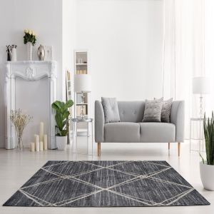 Firenze B2007 Beige Abstract Design Rug by Euro Tapis