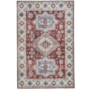 Fenix G4705 Creem Red Modern Rug by Euro Tapis