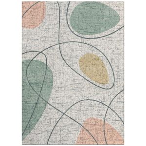My Bubble Green Pink Fall Striped Rug By Jackie And The Fish
