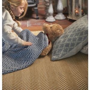 Hug Rug Woven Herringbone Gold Rug 