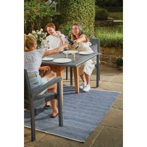 Hug Rug Woven Herringbone Navy Rug