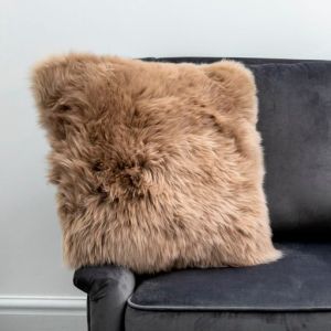 Light Brown Sheepskin Cushion by Native