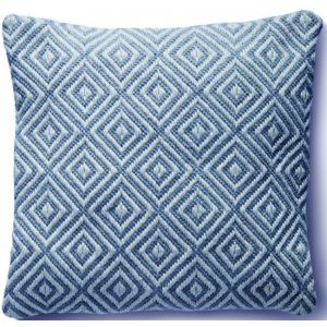 Woven Diamond Cushion Denim Blue by Hug Rug