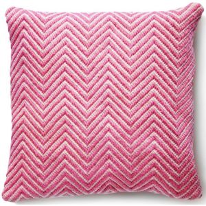 Woven Herringbone Cushion Coral Pink by Hug Rug