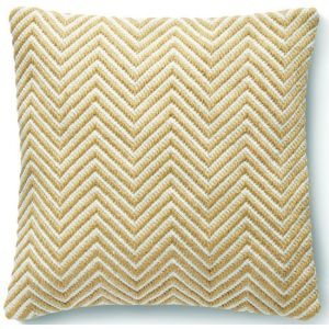 Woven Herringbone Cushion Gold by Hug Rug