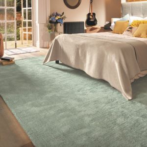 Rug Guru Hush Aqua Plain Rug