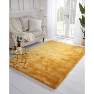 HMC Indigo Ochre Plain Shaggy Rug