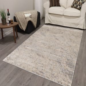 Invista T381A Creem Plain Rug by Euro Tapis