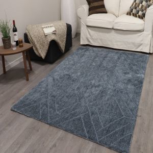 Jay 1693-Blue Abstract Design Rug by Euro Tapis