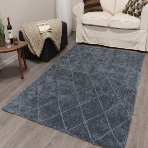 Jay 1672 Blue Abstract Design Rug by Euro Tapis