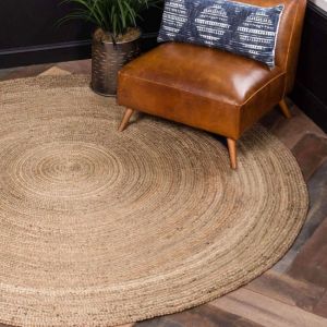 HMC Jute Braided 4200 Natural Circle Rug  