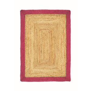 Origins Jute Raspberry Bordered Rug