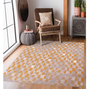 Rugstyle Modern Poly Kubic Mouse Mustard Rug