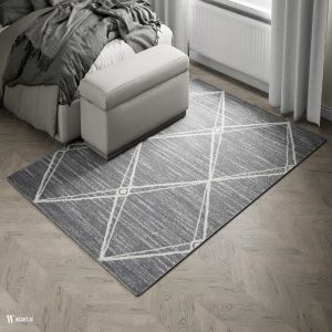 Firenze B2007 D.Grey Abstract Design Rug by Euro Tapis