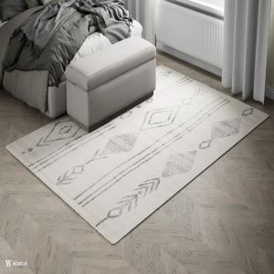 Firenze B2009 Creem Abstract Design Rug by Euro Tapis