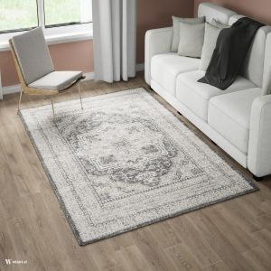 Florence B087174F Cream/D.Grey Abstract Design Rug by Euro Tapis