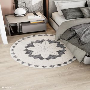Brady KN7463 Creem Out Door Abstract Rug by Euro Tapis