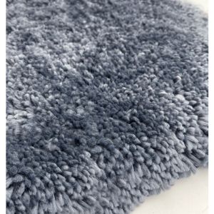 My Lux Smoke Blue Shaggy Wool Rug By Origins