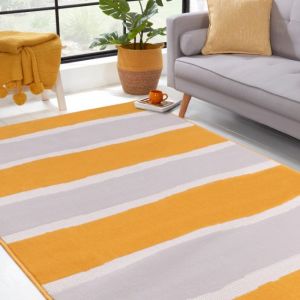 Rug Style Modern Poly Nova Stripe Ochre Rug 
