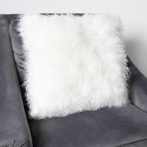 Natural Curly Sheepskin Cushion by Native