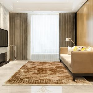Cream Canvas Modern Textured Area Rug