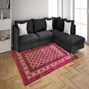 Bold Red Ornamental Rug - Vibrant Traditions