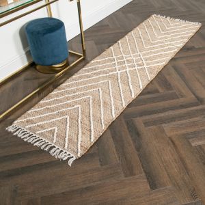 Cross Textured Jute Runner Rug by Native