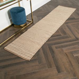 Striped Wool & Jute Runner Rug by Native