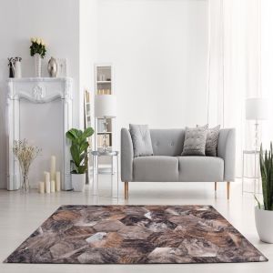 Nova Patch Brown Funky Rugs by Euro Tapis