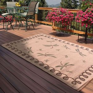 Rug Style Outdoor Dragonfly Natural Rug 