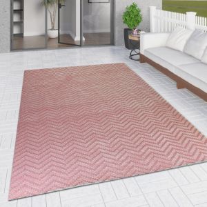 Outdoor Rug Pink Zig Zag  Chevron by Viva Rug 