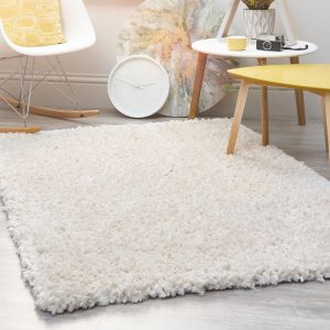 Origins Portland Cream Plain Shaggy Rug