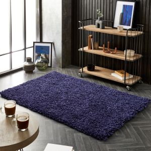 Origins Portland Navy Plain Shaggy Rug