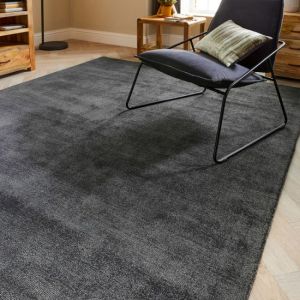 Origins Reef Dark Grey Modern Plain Rug