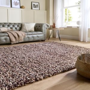 Origins Rocks Shaggy Natural Wool Rug