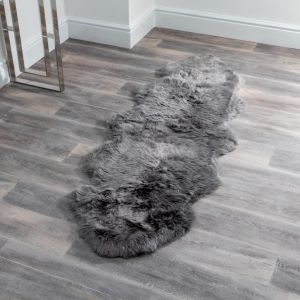 Double Grey Sheepskin Rug by Native