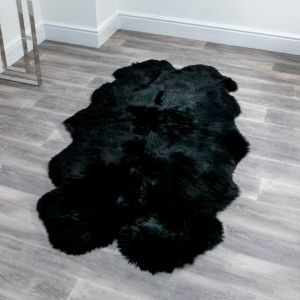 Quad Black Sheepskin Rug by Native