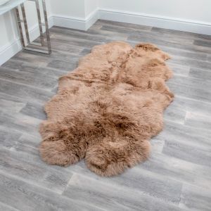 Quad Light Brown Sheepskin Rug by Native