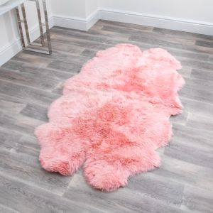 Quad Blush Pink Sheepskin Rug by Native