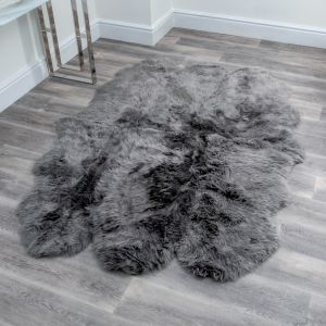 Sextuple Grey Sheepskin Rug by Native