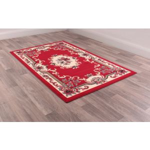 Rugstyle Traditional Poly Sandringham Red Rug 