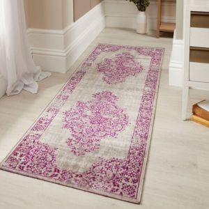 Origins Saville Grey Raspberry Traditional Runner