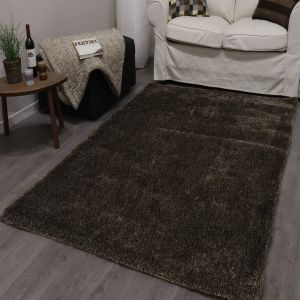Shadow Brown Plain Rugs by Euro Tapis