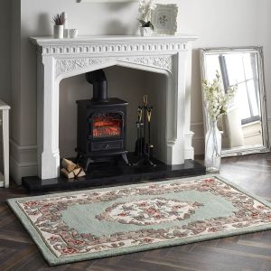 Origins Shensi Green Traditional Wool Rug