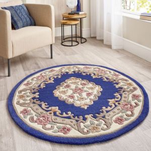 Origins Shensi Navy Traditional Circle Rug 