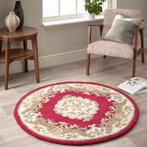 Origins Shensi Wine Traditional Circle Rug 