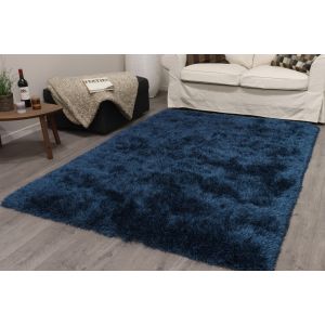 Soho Petrol Blue Abstract Design Rug by Euro Tapis