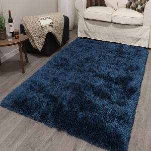 Soho Petrol Blue Modern Design Rug by Euro Tapis