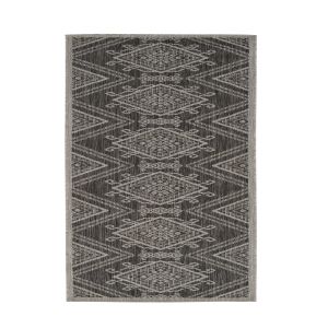 Terrace 11395A Brown/L.Grey Geometric Design Rug by Euro Tapis