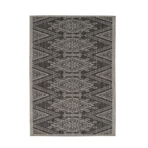 Terrace 11395A Brown/L.Grey Geometric Design Rug by Euro Tapis